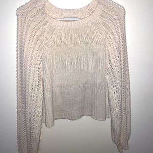 cream knit sweater